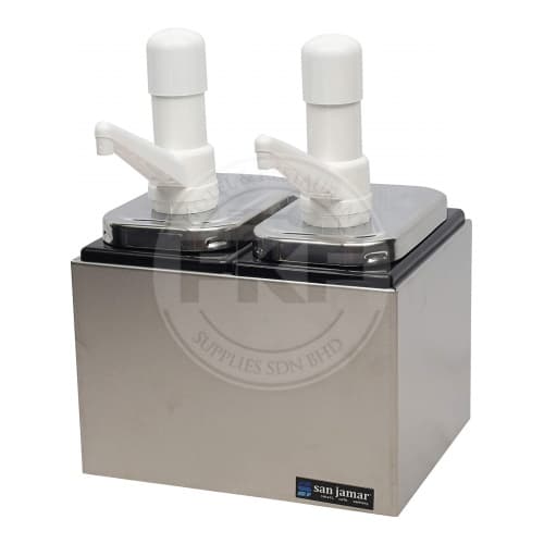 San Jamar Condiment Pump Service Centers With Black Jars & Ultra Pumps