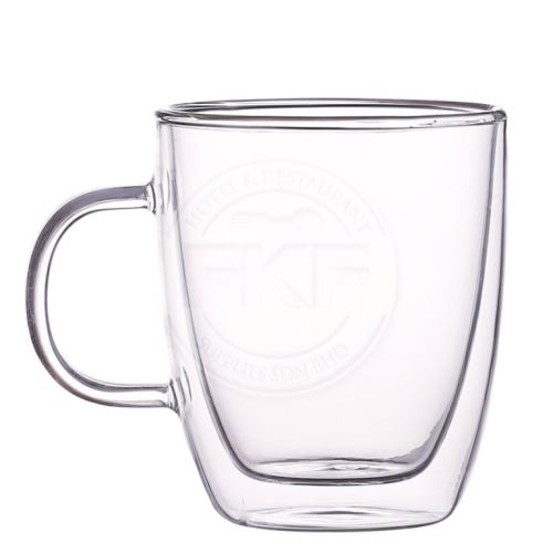Double Wall Glass Mug With Handle
