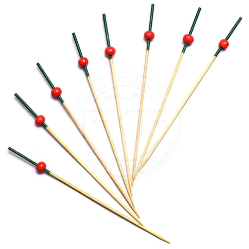 Bamboo Skewer Red Pearl Green Top
