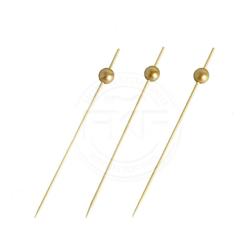 Bamboo Skewer Gold Pearl