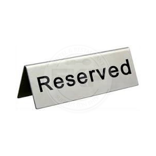 Stainless Steel Reserved Sign