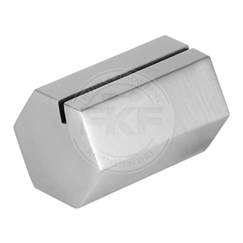 Stainless Steel Hexagon Shaped Buffet Card Holder