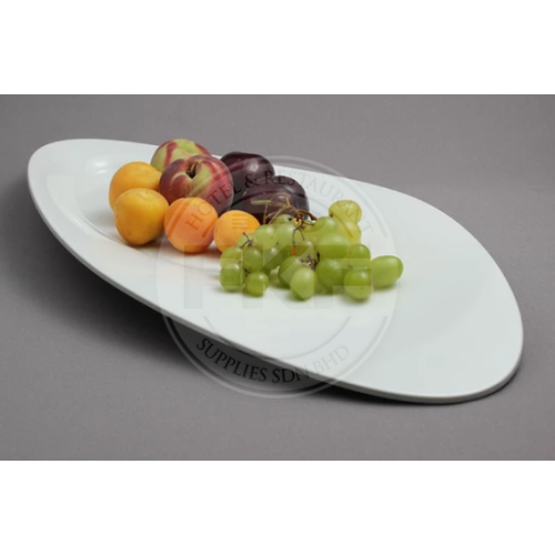 Melamine Mehndi Ivory 21" Oval Platter