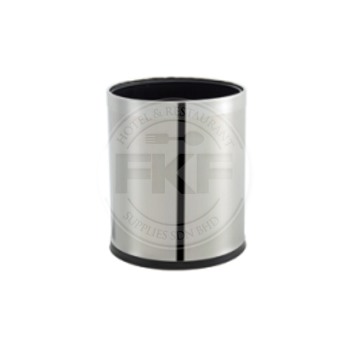 Trust Metallic Silver Stainless Steel Trash Can