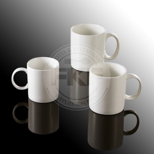 White Straight Mug With Handle
