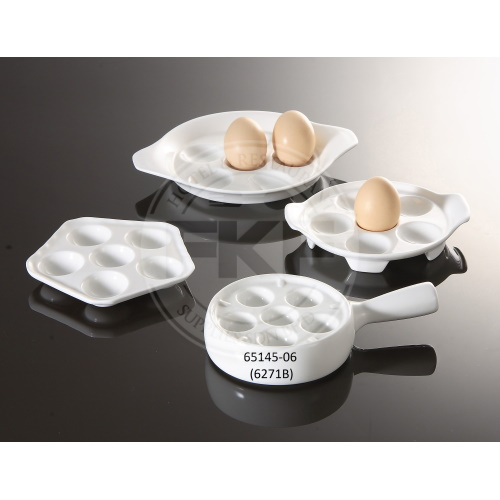 6 Compartment Snail Dish With Handle