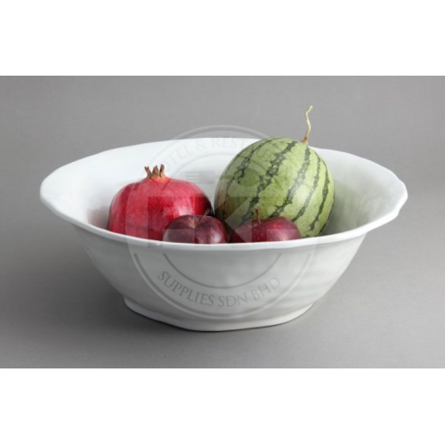Melamine Ivory Kang Round Wavy Bowl