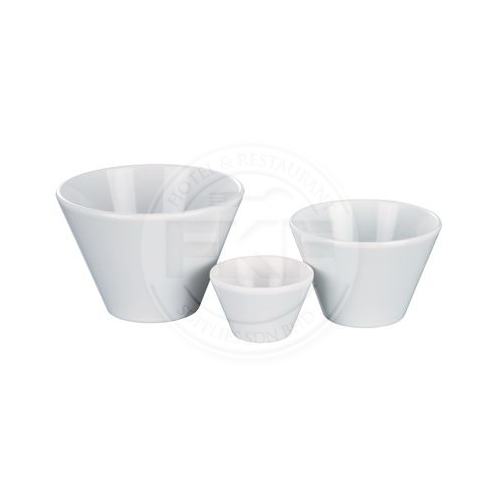 Velocity Ivory & Black Melamine V Shaped Bowl