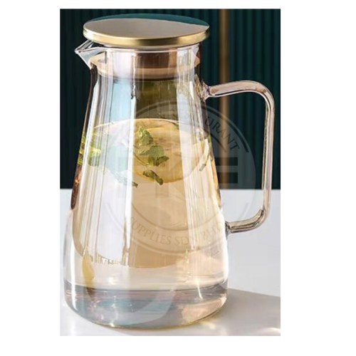 Meakind Amber Water Pitcher With Stainless Steel Lid 1500 ML
