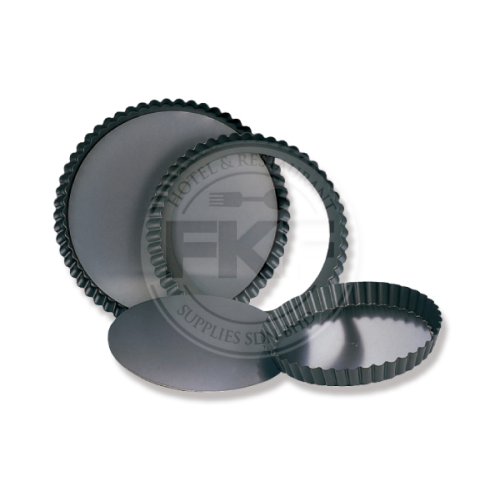 Non-Stick Round Fluted Pie Mould Removable Bottom