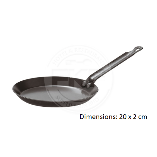 Paderno Blacksteel Crepe Pan With Handle