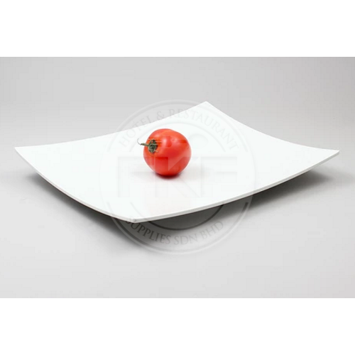 Melamine Ivory Luna Curved Plate