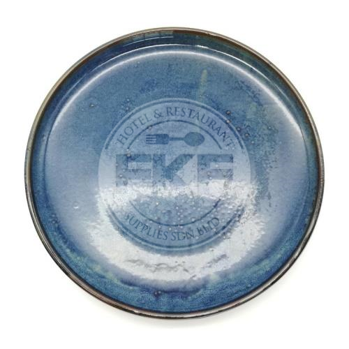 Aqua Blue Round Coupe Plate