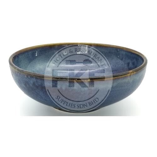 Aqua Blue Round Noodle Bowl