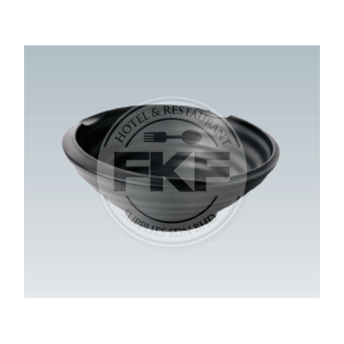 Melamine Matt Black Noodle Bowl 9"