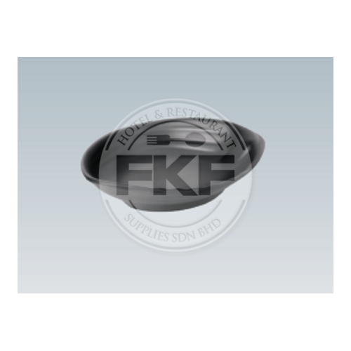 Melamine Matt Black Oval Dish