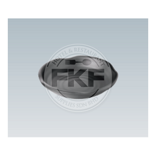 Melamine Matt Black Floral Dish