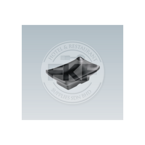 Melamine Matt Black Oblong Sauce Dish