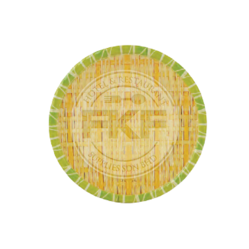 Melamine Autumn Bamboo Round Plate