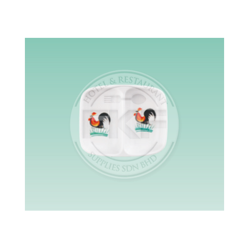 Melamine Chicken 2 Compartment Rectangular Dish