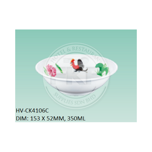 Melamine Chicken Round Soup Bowl