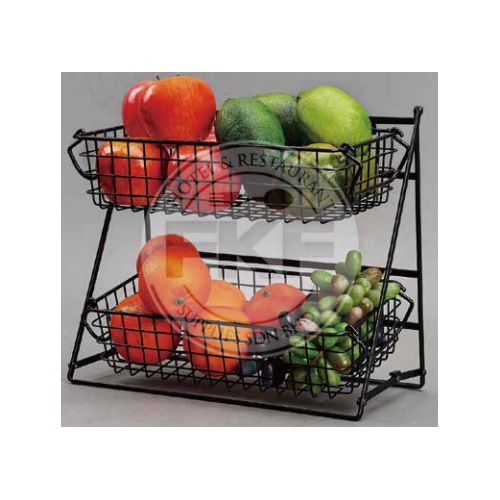 Black Tower Food Rack Stand and Display Basket