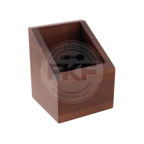 Acacia Wood Container Tilted