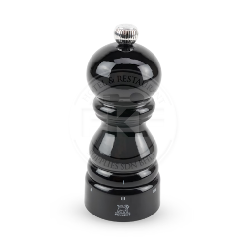 PEUGEOT Paris U-Select Beech Wood Black Lacquered Pepper Mill 12cm
